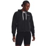 Under Armor Essential Fleece Script FZ Hoodie W 1374106-001 - Image 4