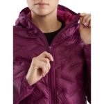 Viking Aspen Lady womens hooded down jacket, purple, insulated (750/23/8818/46) - Image 3