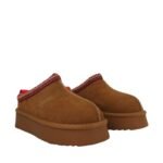 Womens leather shoes Solo Soprani Couture Sabot fur Hugh Platform light brown SSW421P22 51 - Image 2