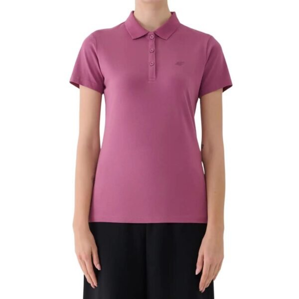 Womens polo shirt 4F F554 burgundy 4FWAW25TPTSF554 60S