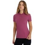 Womens polo shirt 4F F554 burgundy 4FWAW25TPTSF554 60S - Image 3