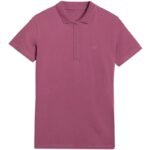 Womens polo shirt 4F F554 burgundy 4FWAW25TPTSF554 60S - Image 4