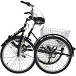 3-WHEEL FOLDING BIKE 24 BLACK SHIMANO 7-SPEED - Image 2