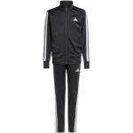 adidas Essentials Climacool Kids 3 Stripes Training Tracksuit 205 Black JD6502 - Image 2