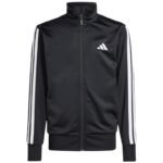 adidas Essentials Climacool Kids 3 Stripes Training Tracksuit 205 Black JD6502 - Image 3