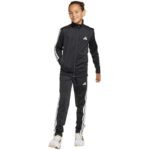 adidas Essentials Climacool Kids 3 Stripes Training Tracksuit 205 Black JD6502 - Image 7