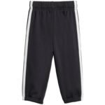 adidas Essentials Joggers 3 Stripes Fleece Hoodie Tracksuit for Kids Black JD6484 - Image 4