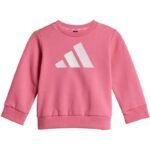 Adidas Essentials Pink and Gray Kids Tracksuit JY0303 - Image 2