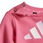 Adidas Essentials Pink and Gray Kids Tracksuit JY0303 - Image 4