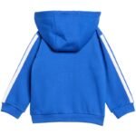 adidas Essentials Tiberio 3 Stripes Fleece Tracksuit for Kids Blue KC6004 - Image 3