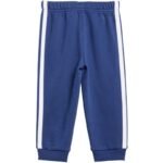 adidas Essentials Tiberio 3 Stripes Fleece Tracksuit for Kids Blue KC6004 - Image 4