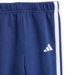 adidas Essentials Tiberio 3 Stripes Fleece Tracksuit for Kids Blue KC6004 - Image 5