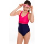 Aqua-Speed EMILY Junior Swimsuit Navy Blue and Pink - Image 2