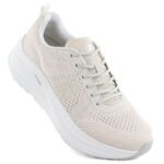 Beige womens platform sneakers Rieker W4101-60