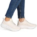 Beige womens platform sneakers Rieker W4101-60 - Image 6