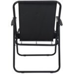 CAMPING CHAIR WITH ARMRESTS 52x44x75CM FOLDING BLACK - Image 4