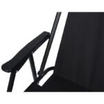 CAMPING CHAIR WITH ARMRESTS 52x44x75CM FOLDING BLACK - Image 5
