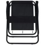 CAMPING CHAIR WITH ARMRESTS 52x44x75CM FOLDING BLACK - Image 6