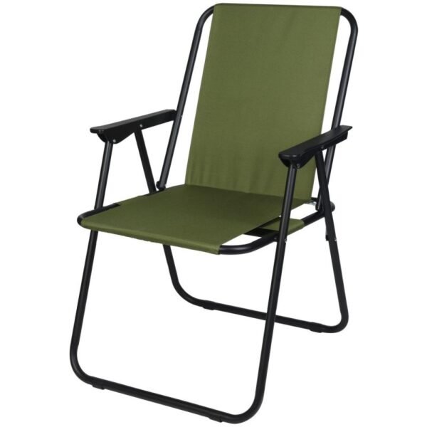 CAMPING CHAIR WITH ARMRESTS 52x44x75CM FOLDING GREEN