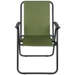 CAMPING CHAIR WITH ARMRESTS 52x44x75CM FOLDING GREEN - Image 3