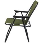 CAMPING CHAIR WITH ARMRESTS 52x44x75CM FOLDING GREEN - Image 4