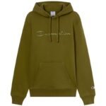 Champion Hooded Sweatshirt Mens Olive 220271 GS585 - Image 2