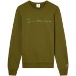 Champion Mens Crewneck Sweatshirt Olive 220272 GS585 - Image 2