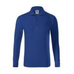 Childrens Pique Polo LS polo shirt (cornflower blue) - Image 2