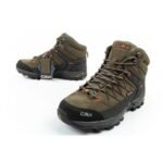 CMP Rigel mens trekking shoes, leather, durable, waterproof, high-ankle, olive - Image 8