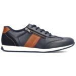 Comfortable mens leather shoes, navy blue, Rieker 11927-14 - Image 4