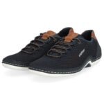 Comfortable Rieker M RKR666 navy blue shoes - Image 7