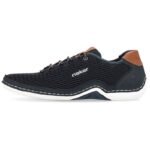 Comfortable Rieker M RKR666 navy blue shoes - Image 8