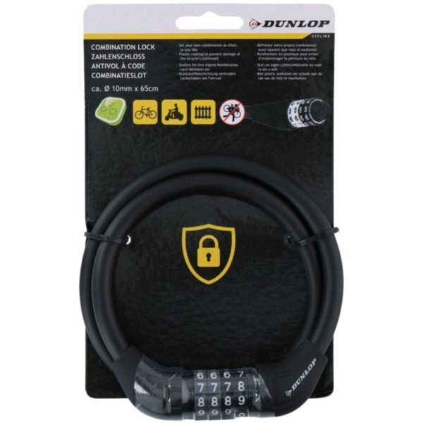 Dunlop bike lock, cable, code 10 mm x 65 cm 1042497