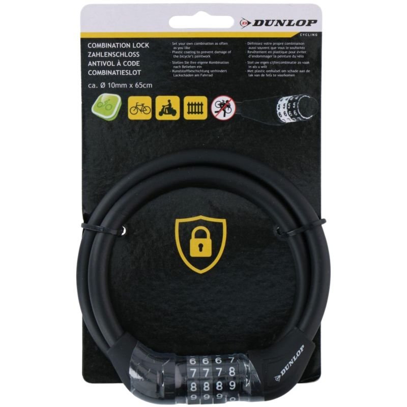 lupin-wear-ca-dunlop-bike-lock-cable-code-10-mm-x-65-cm-1042497-1115361 Dunlop bike lock, cable, code 10 mm x 65 cm 1042497 - Image 1