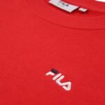 Fila Leverano Regular Crew Sweatshirt Red FAM0876 30002 - Image 3