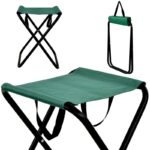 FISHING CHAIR CAMPING FOLDING STOOL WITH HANDLE REDCLIFFS GREEN - Image 2