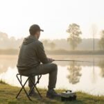 FISHING CHAIR CAMPING FOLDING STOOL WITH HANDLE REDCLIFFS GREEN - Image 8