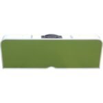 FOLDABLE CAMPING TABLE 90x60x70CM AND 2 BENCHES 87x23x39CM GREEN - Image 6