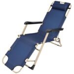 GARDA MULTI-POSITION TRAVEL CHAIR WITH HEADREST NAVY BLUE - BEIGE - Image 3