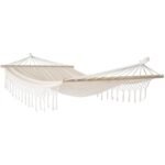 GARDEN HAMMOCK FOR 1 PERSON 200X100CM WITH SPREADER BAR AND FRINGE MIAMI ECRU - Image 5