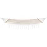 GARDEN HAMMOCK FOR 1 PERSON 200X100CM WITH SPREADER BAR AND FRINGE MIAMI ECRU - Image 7
