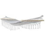 GARDEN HAMMOCK FOR 1 PERSON 200X100CM WITH SPREADER BAR AND FRINGE MIAMI GRAY - Image 6