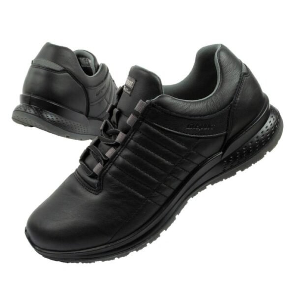Grisport mens Nero avon leather sports shoes black comfortable lightweight