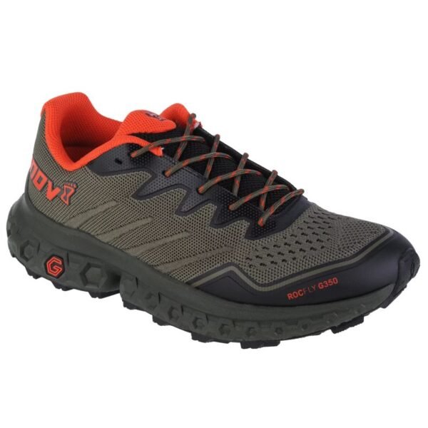 Inov-8 RocFly G 350 mens olive orange shoes.