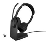 Jabra 25599-989-989 Headphones/Headset Wired Wireless Headband Office/Call Center Bluetooth Charging Base Black