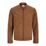 JackJones JJEDYLAN CLEAN JACKET NOOS 12261197 COGNAC synthetic suede jacket