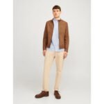 JackJones JJEDYLAN CLEAN JACKET NOOS 12261197 COGNAC synthetic suede jacket - Image 4