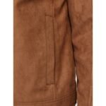 JackJones JJEDYLAN CLEAN JACKET NOOS 12261197 COGNAC synthetic suede jacket - Image 5