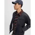 JackJones pilot jacket JORNORREBRO WORKER JACKET 12282903 BLACK/CORDUROY C - Image 6