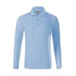 Kids Pique Polo LS Polo Shirt (Blue) - Image 2